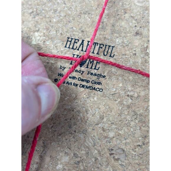 Demdaco Christmas Ceramic & Cork Trivet 7.5 x 5" Tracy Pesche NEW! Snowman - Picture 3 of 3